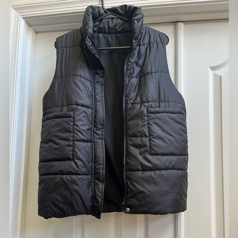 Girls zip puffer vest